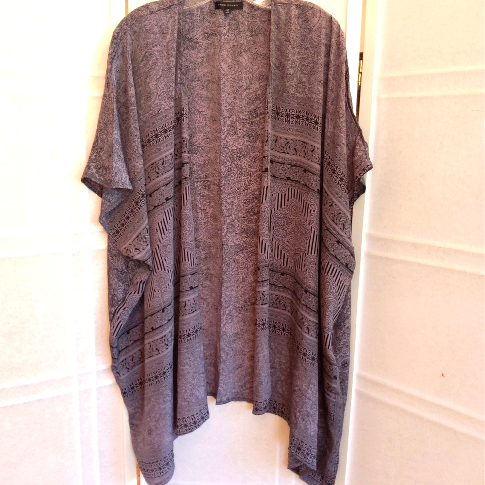 NEW ! KARMA HIGHWAY purple viscose kimono